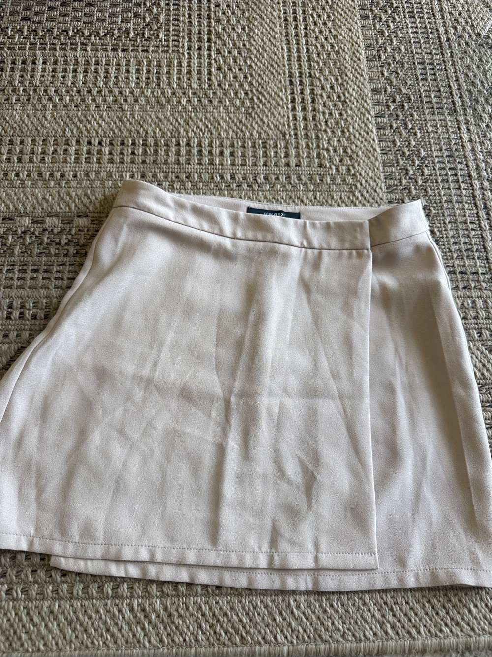Forever 21 Cream A-Line Mini Skirt